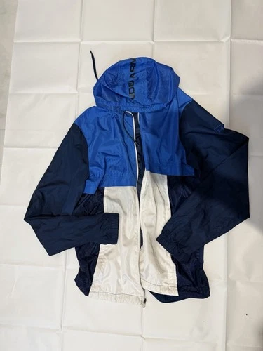 Under Armour Colorblock Full-Zip Hooded Windbreaker Jacket - Blue / Navy / White - product listing photo