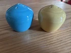 Bauer Pottery Salt And Pepper Shakers Yellow And Blue “set” Vintage