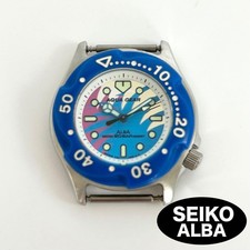 Seiko Alba AQUA GEAR Quartz Diver Watch Unisex 32mm Case V7011350