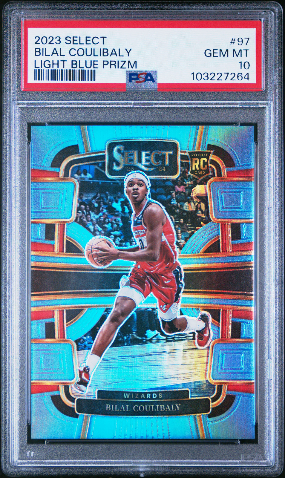 2023 PANINI SELECT LIGHT BLUE PRIZM #97 BILAL COULIBALY 152/299 PSA 10