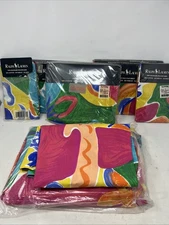 5 PIECE SET VINTAGE Polo Ralph Lauren "Costa Paradiso” Bedding/Pillowcases (E5)