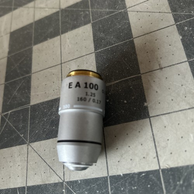 #ad #ad Olympus E A100 Microscope Objective Lens 100x 1.25 Oil 160 Made in Japan $60.00