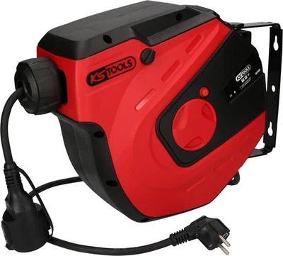 KS TOOLS Werkstatt-Kabelaufroller, 15m, 1,5mm²