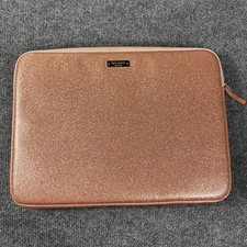 Kate Spade RARE Rose Gold Padded Glitter Laptop MacBook 13  Case Sleeve