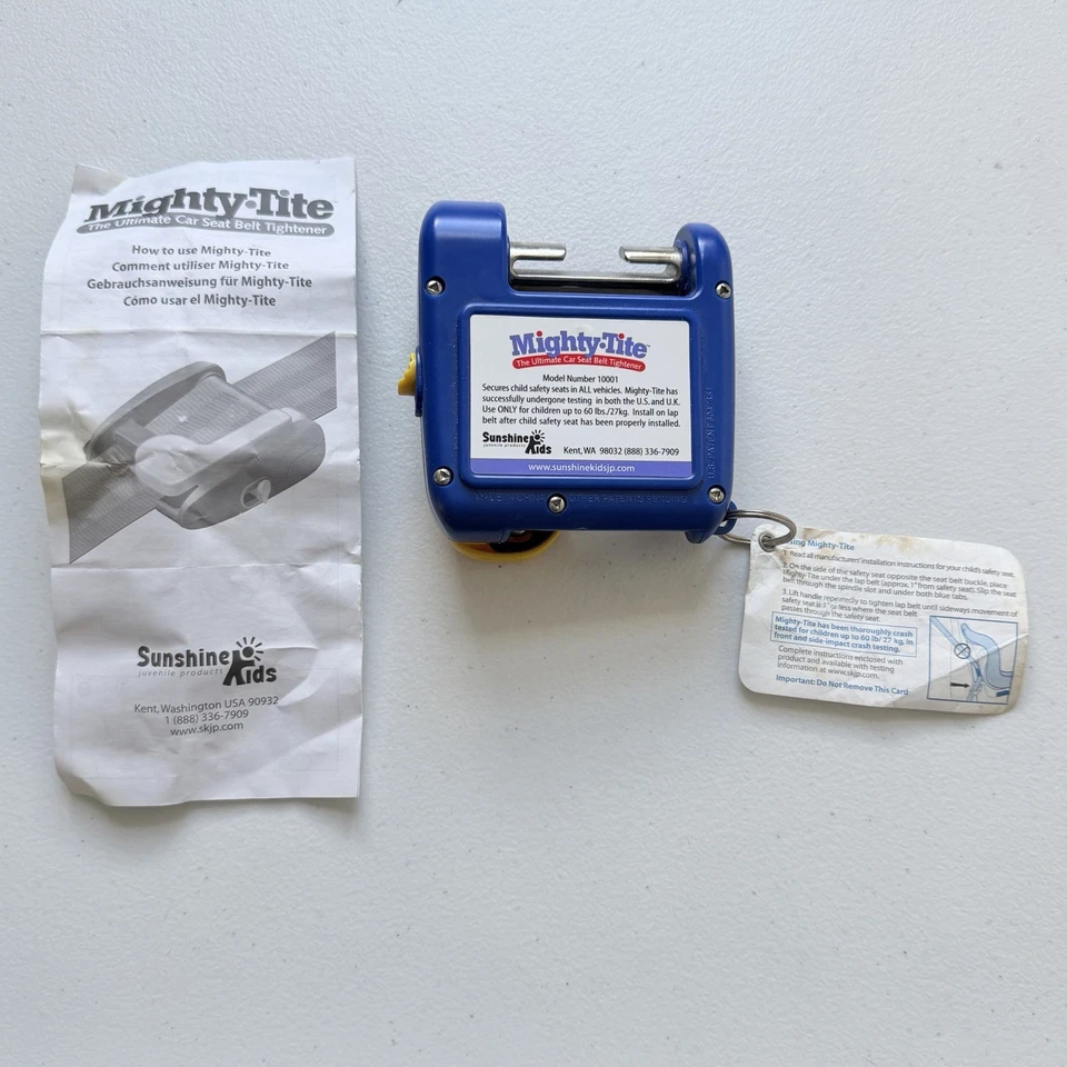 Mighty-Tite Car Safety Seat Belt Tightener Model 10001 w/Instructions - Image 3 of 4