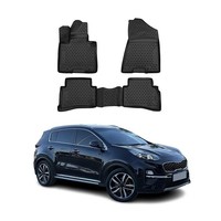 Omac Gummimatten FußMatten Schwarz 4X