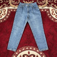 Vintage 80s-90s Lee Light Wash Tapered Mom Jeans Size 13 Petite (28x27) USA Made