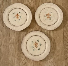 Arte Italica Medici 3 Round Salad / Dessert Plates 8-3/8”Hand Painted Italy MINT