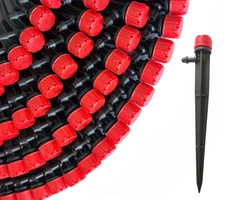 50 Pcs 1/4" Drip Irrigation Emitters - Adjustable Anti-Clog Drip Emitters for 1/