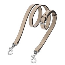 Leather Bag Strap, 37.4"-45.3" Crossbody Straps Pink, Silver Buckle 