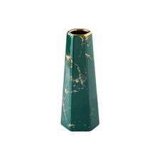 Marmor Vase 20cm Gold Keramik Blumenvase Deko