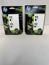 HP 92 C9362WN Black Ink Cartridges Lot Of 2 Genuine OEM Sealed Exp 10/2016