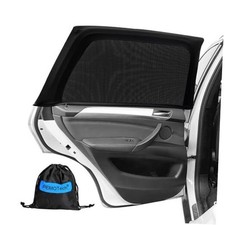 Car Window Shades 2 Pack -Certified Car Side Window Sun 27.2" x 39.8" Black