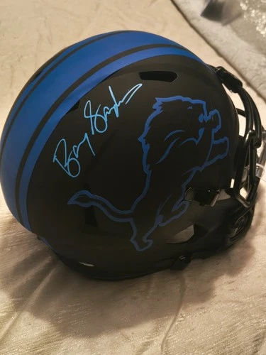 Barry Sanders Signed Detroit Lions Football Helmet Schwartz Sports Authenticated