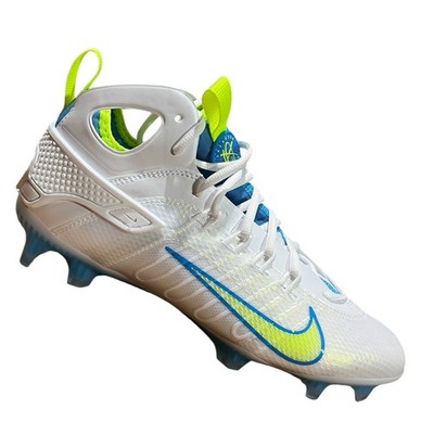 Size 9.5 - Nike Huarache 9 Elite LAX SE Mid Vivid Blue Volt FV6149-100