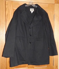 Frontier Classics Jacket Mens 46 Black Rancher Coat Canvas Western Cowboy Work