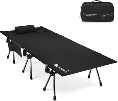 2 in 1 Height Adjustable Camping Cot 31.5 Extra Wide 350lbs
