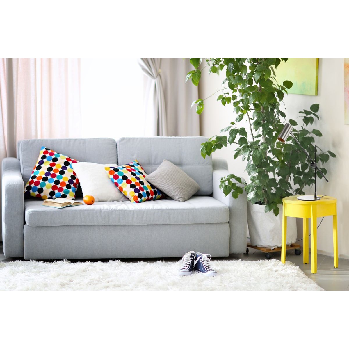 Lampe à poser design Target 64cm argent pour l'éclairage du salon