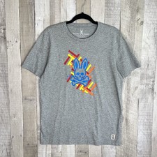 Psycho Bunny Robert Godley Graphic S/S Tee Shirt Men Size 5 Gray Pima Cotton