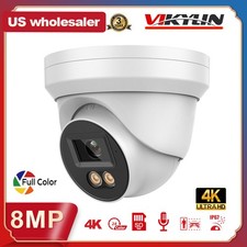 VIKYLIN 4K 8MP F1.0 Full Color Security IP Camera POE MIC CCTV Outdoor Indoor US