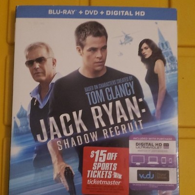 Tom Clancy Jack Ryan: Shadow Recruit Blu-ray+DVD+Digital HD Chris Pine