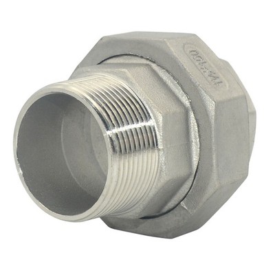 1.5'' NPT Female to Male Malleable Straight Union Coupling Pipe Fitting SS 304