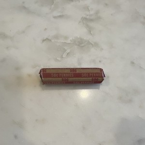 Small Cent Pennies Coin Roll Philadelphia Mint Business Strike Copper