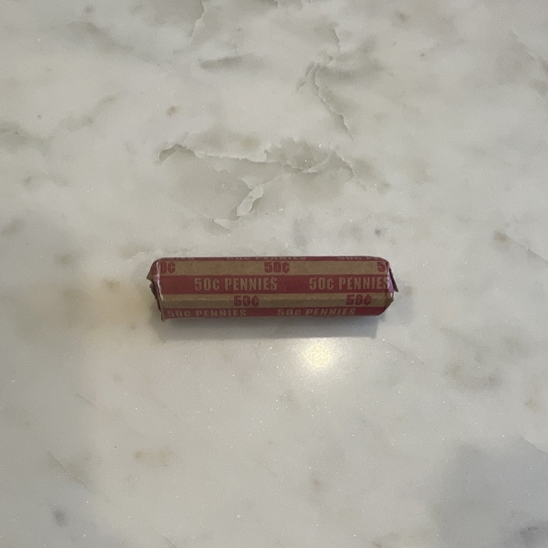Small Cent Pennies Coin Roll Philadelphia Mint Business Strike Copper