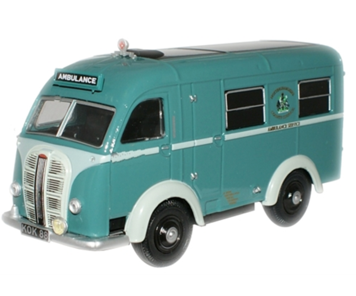 76AK004 Oxford Diecast 1:76 Scale Nottingham Ambulance Austin Welfarer Ambulance