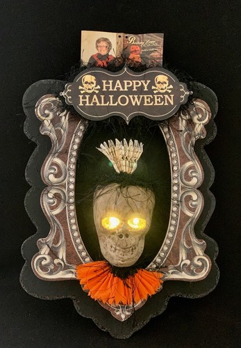 Bethany Lowe Halloween Skeleton Head w/LED Lights Retired Hang Tag NOS - Picture 8 of 8