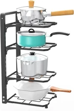 Pot and Pan Organizer Rack for under Cabinet, Heavy Duty Pot Pan Rack under Sink