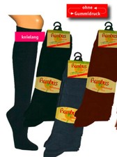 Bamboo No Name Unisex Knee Socks, 3 Pairs, Black Grey Brown