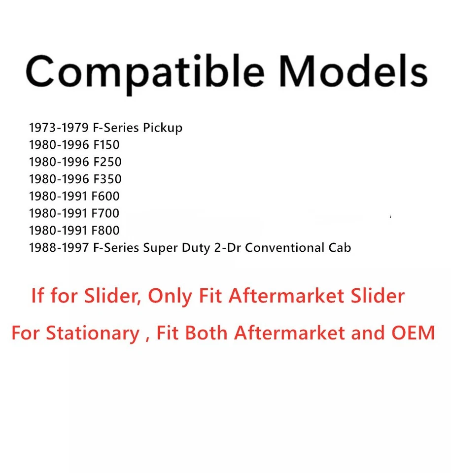 Junta para Ford F100 F250 F350 F600 F700 F800 deslizante traseiro/vidro traseiro estacionário - Imagem 3 de 4