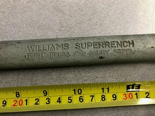 Williams 12 pt. Box Wrench, 1 1/4" & 1 5/16", 19" long, Slight Offset, USA - Picture 5 of 7