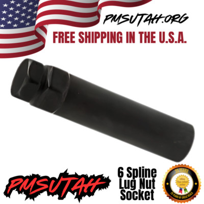 6 Spline Drive Lug Key Tool 19MM 21MM Socket For Lug Nut Nuts