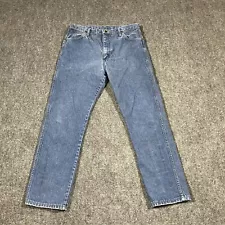 Wrangler Jeans Mens 34x30 (Tag 38x32) Cowboy Cut Dark Blue Work Denim Pants