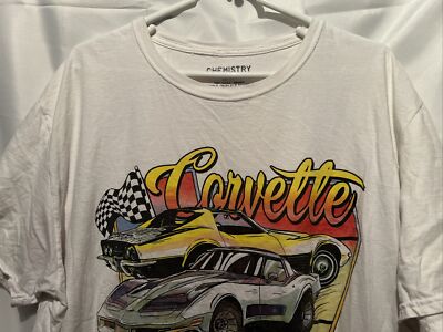 Chevy Corvette T-Shirt Graphic Tee Classic Car 100% Cotton by