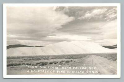Dune ''Mountain of Fine Shifting Sand'' RPPC Vintage Fallon Nevada Photo 1950s