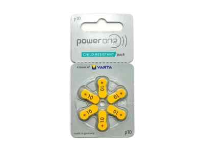 Power One Size 10 Hearing Aid Batteries (60 pack) *Child Resistant Packaging*