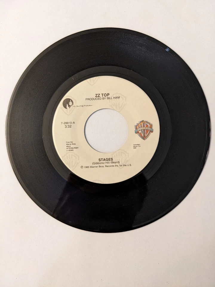 ZZ Top – Stages / Can't Stop Rockin' 1985 7" Single 7-28810 Excellent - Image 2 of 4