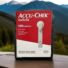 NEW Accu-Chek Softclix Plus Lancet Diabetic Blood Glucose Testing 100 Pack Box