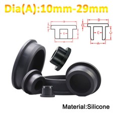 Round Silicone Rubber Blanking Seal Hole Plugs End Caps Seal Plug 10mm-29mm