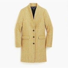 New J.crew Sz 4 Oversized Topcoat English Herringbone Wool Coat Camel J5939 £365