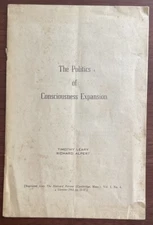 RARE 1963 The Politics Consciousness Expansion Timothy Leary Ram Dass LSD Acid
