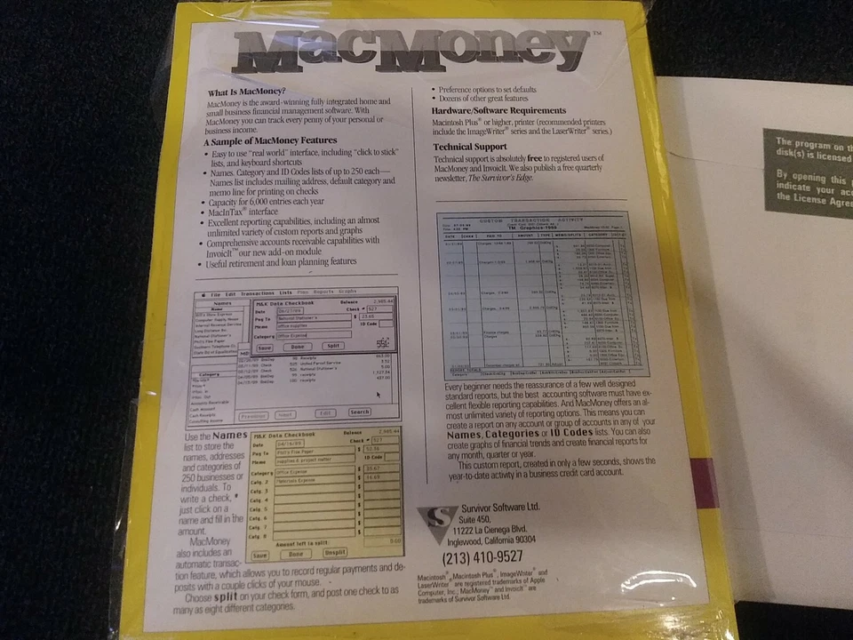 Mac Money Software Vintage Floppy Disk 3.5 (Sealed Disk) - Image 3 of 3