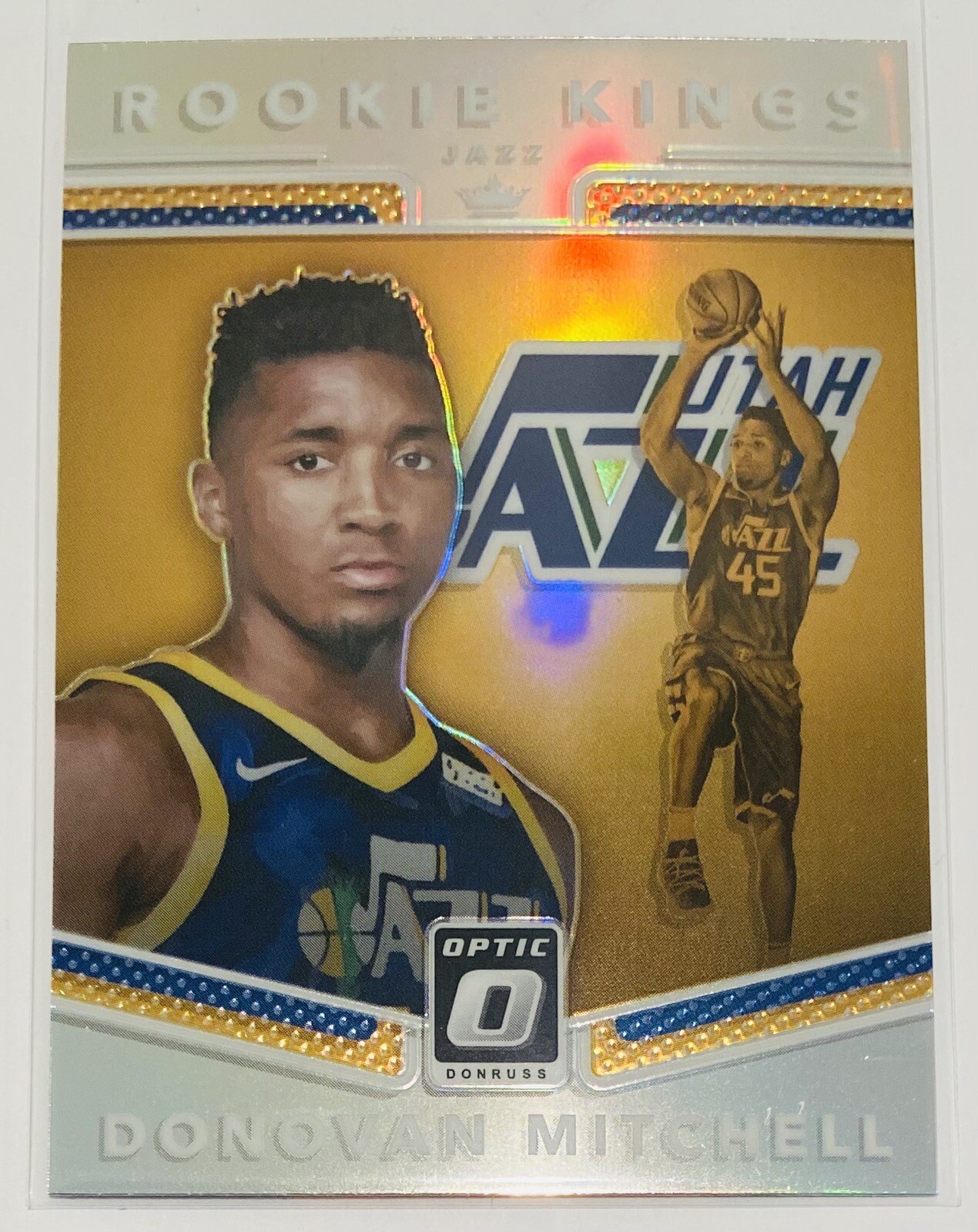 2017-18 Panini Donruss Optic Holo Silver Prizm Rookie Kings Donovan Mitchell #13