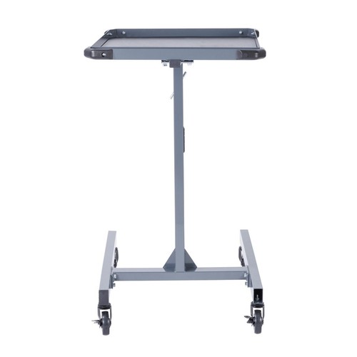 SGS Mobile Workstation Table Adjustable Height Non Slip PVC Mat Bumpers & Wheels - Picture 10 of 11