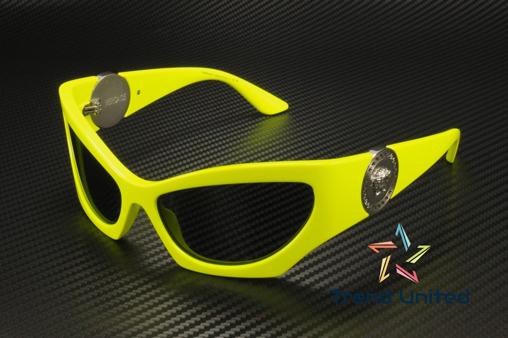 VERSACE VE4450 541887 Yellow Dark Grey 60 mm Women's Sunglasses