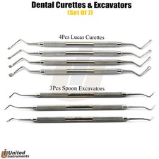 Dental Lucas Curette Soft Tissue Extraction Spoon Excavator Tooth Cavity Removal
