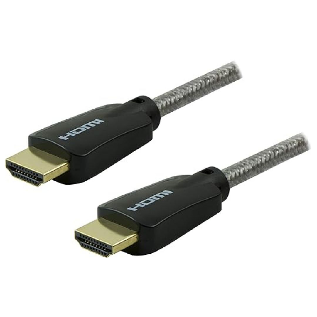 GE Pro Premium 6 Ft. HDMI Cable With Ethernet Silver - 2 Pack